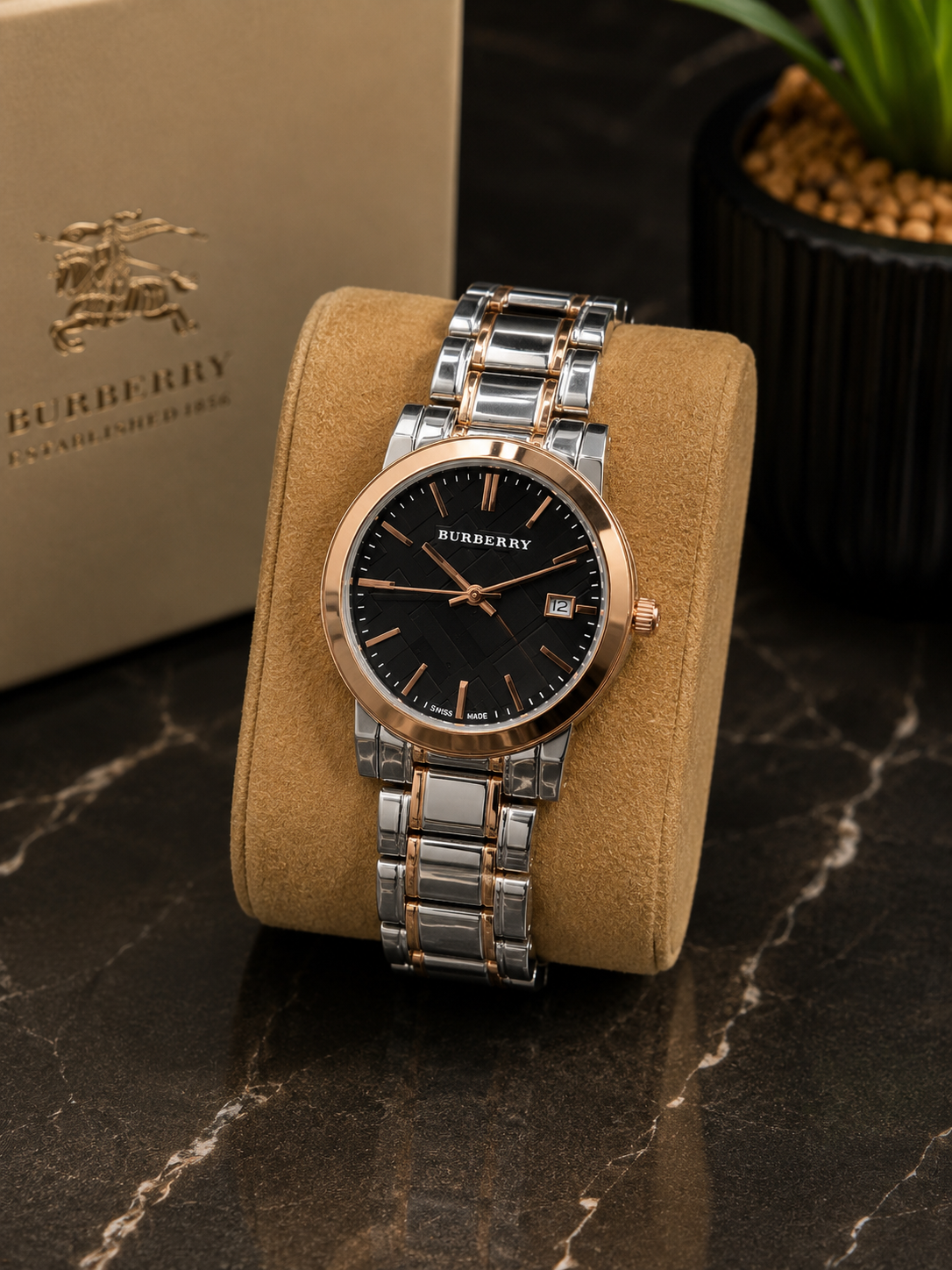 Premium Black Rose Gold Womens Watch
