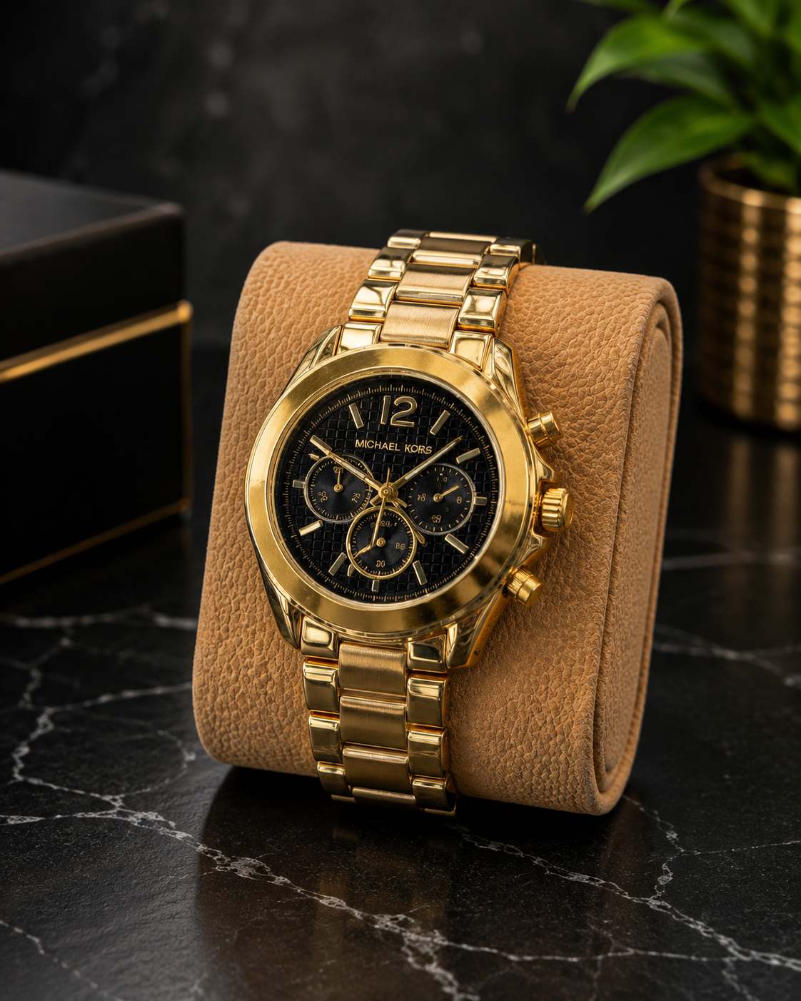 Women’s Black Golden Watch