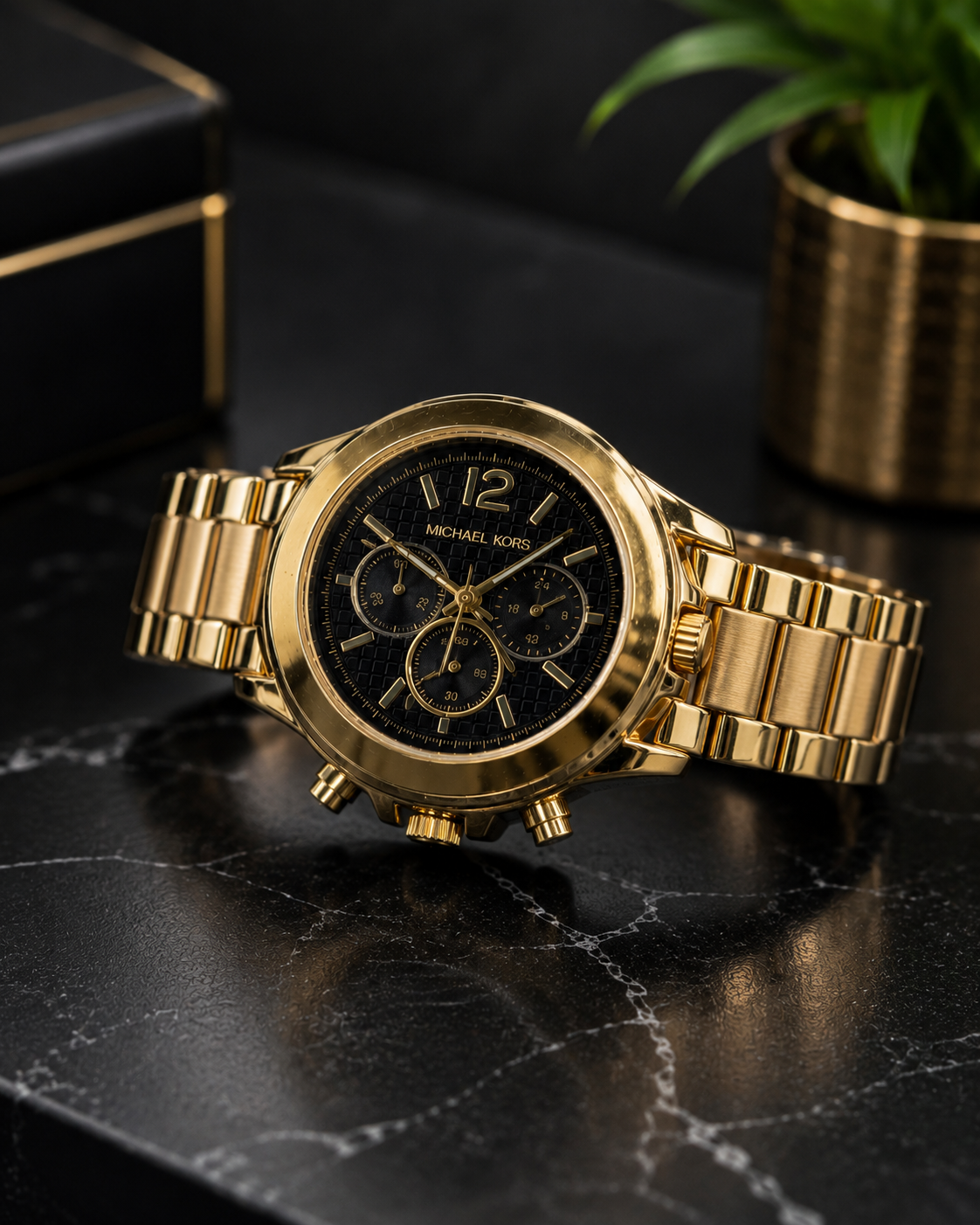 Women’s Black Golden Watch - Image 3