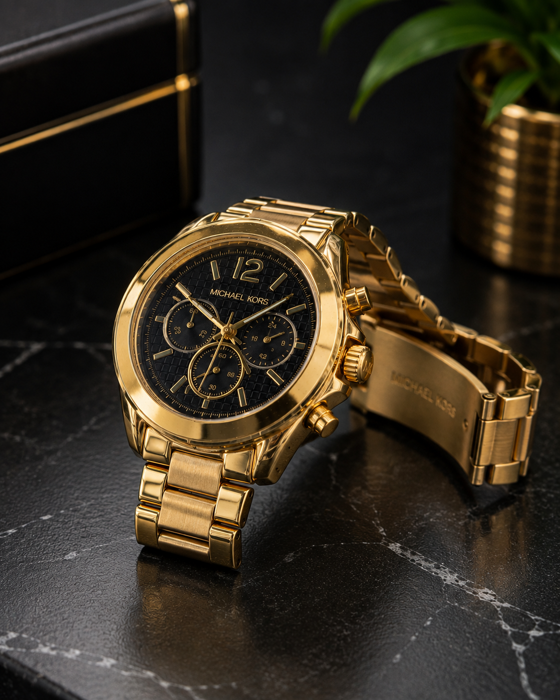 Women’s Black Golden Watch - Image 2