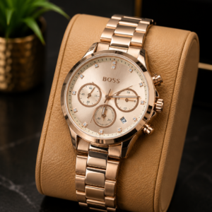 Elegant Rose Gold Chronograph Watch