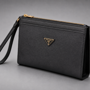 Premium Black Zip Wristlet