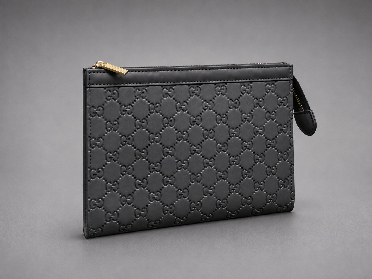 Premium Embossed Black Wristlet - Image 3