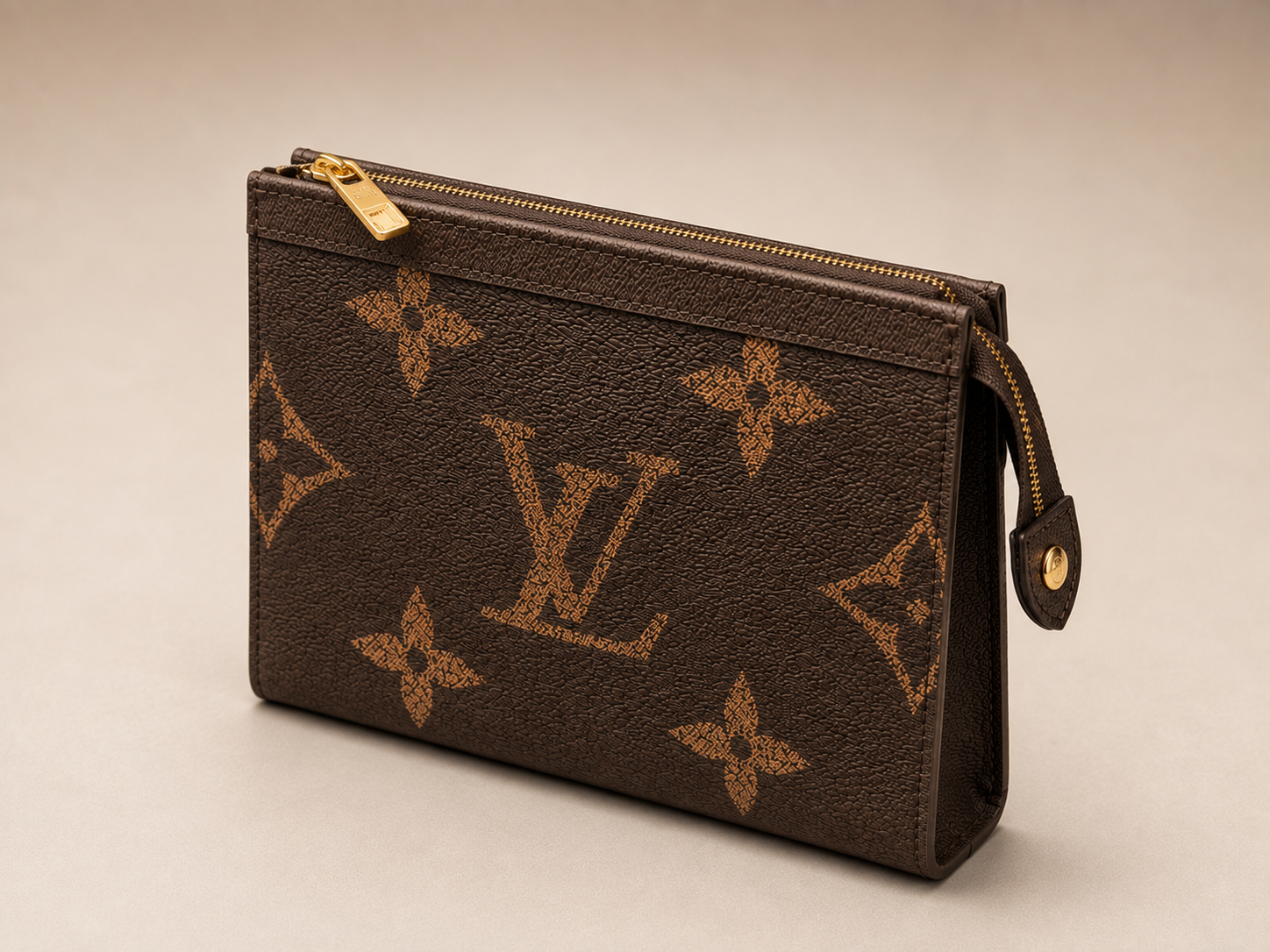 Premium Brown Patterned Clutch - Image 3