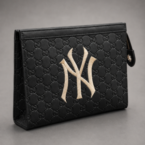 Premium Black Embroidered Travel Clutch
