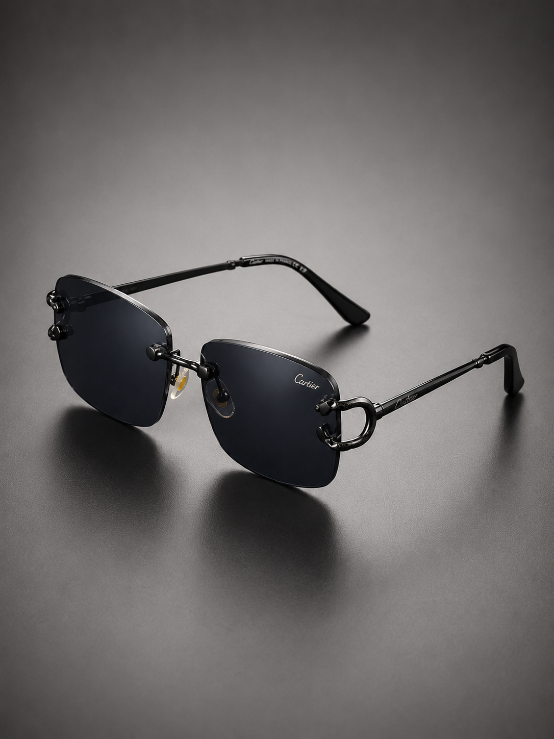 Premium Rimless Black Sunglasses - Image 2