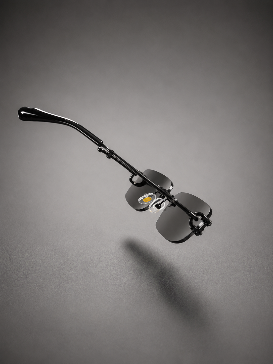 Premium Rimless Black Sunglasses - Image 4