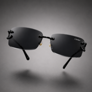 Premium Rimless Black Sunglasses