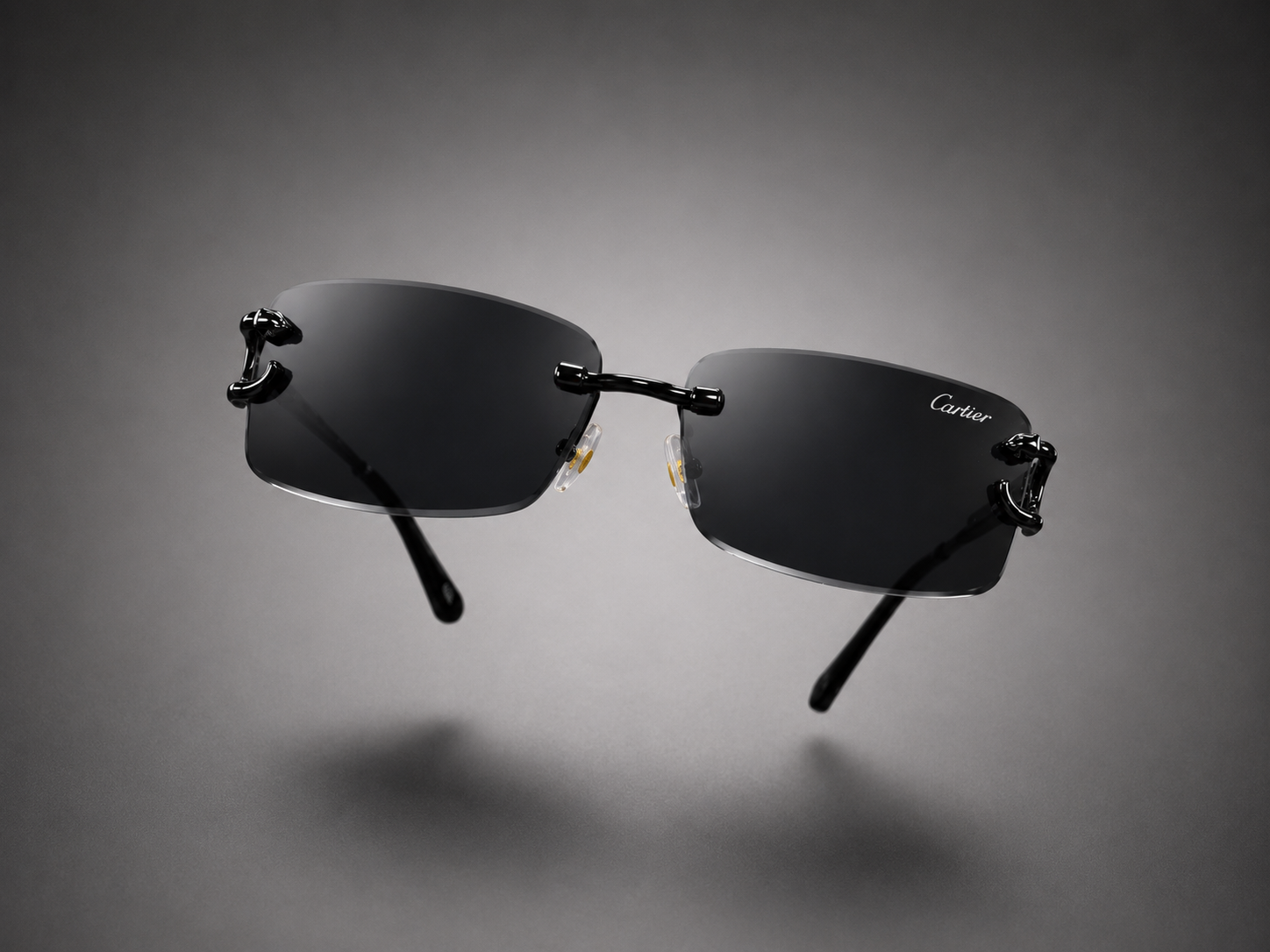 Premium Rimless Black Sunglasses