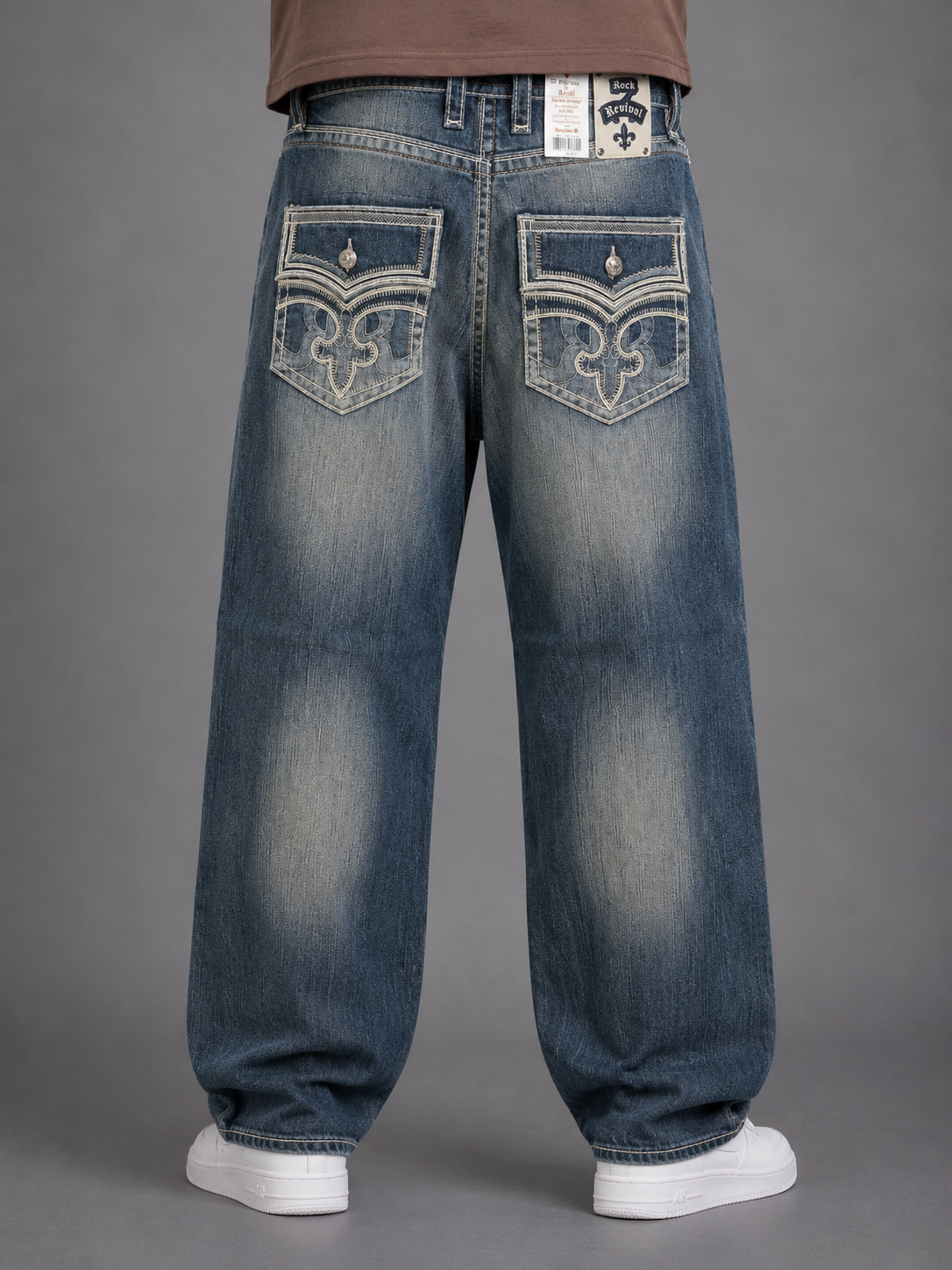 Men’s Vintage Straight Fit Jeans - Image 2