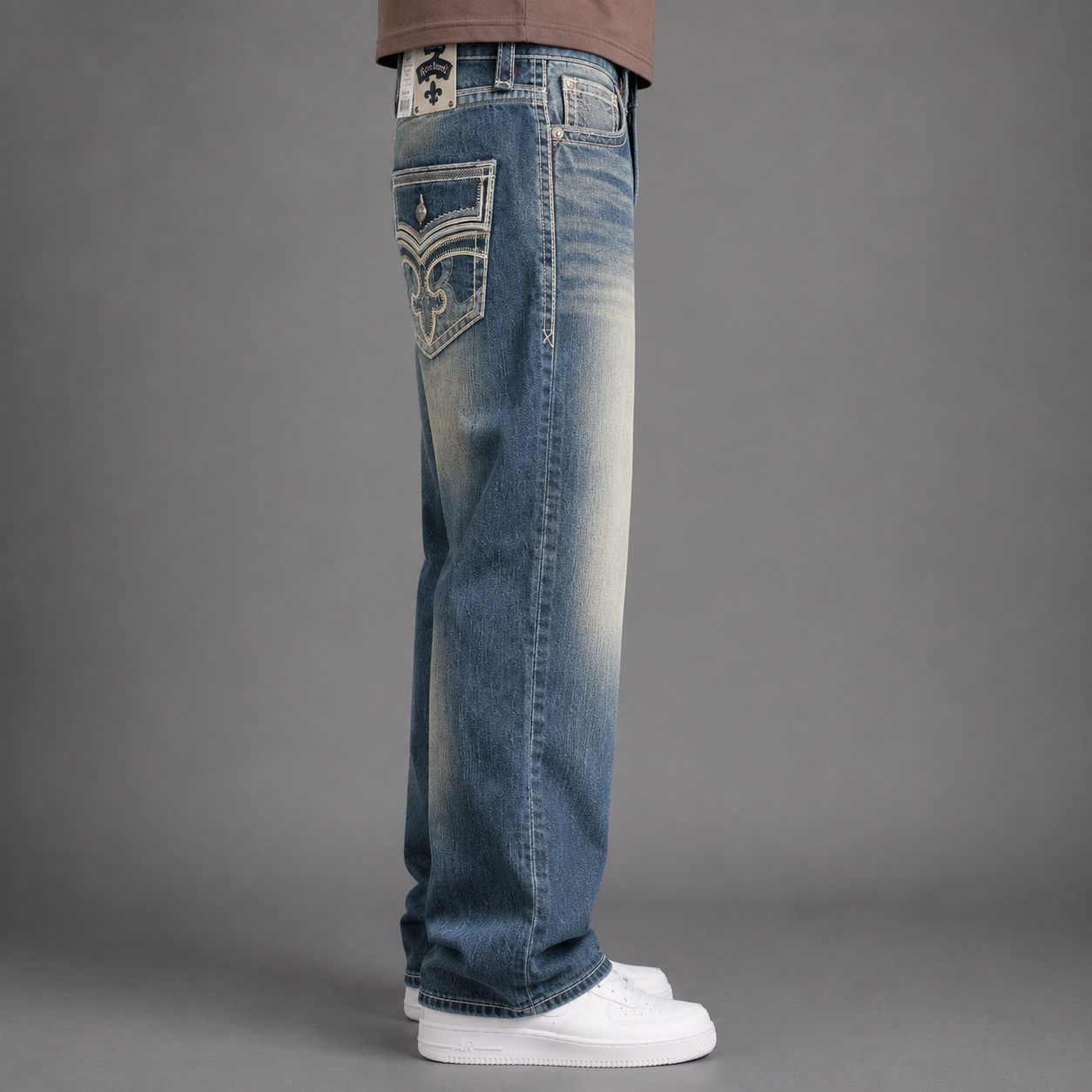 Men’s Vintage Straight Fit Jeans - Image 3
