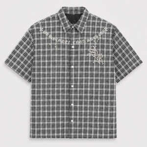 Men's Black Plaid Shirt