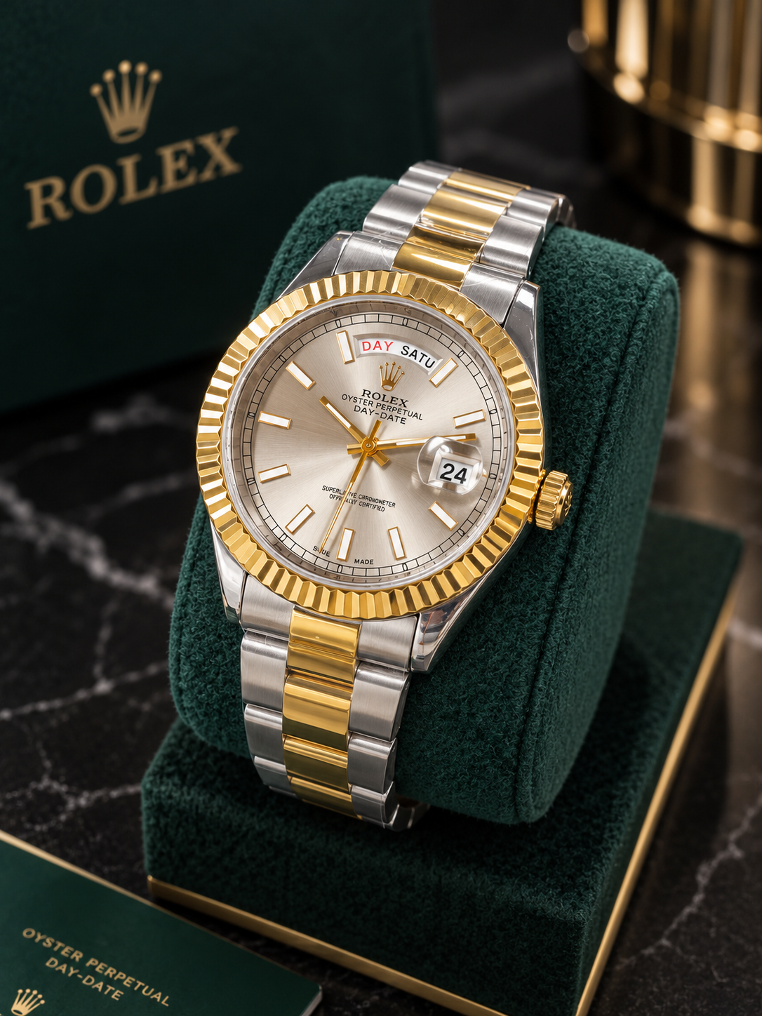 Men's Luxury Two Tone Watch - Image 3