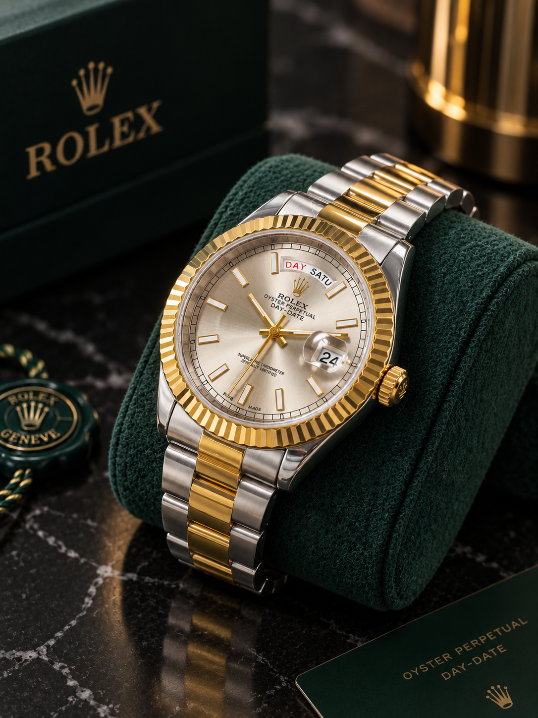 Men's Luxury Two Tone Watch - Image 2