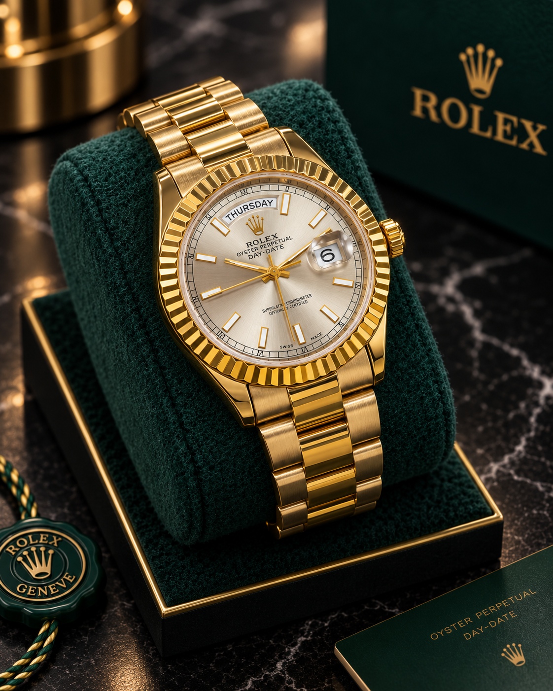 Men's Gold Tone Classic Watch - Image 4