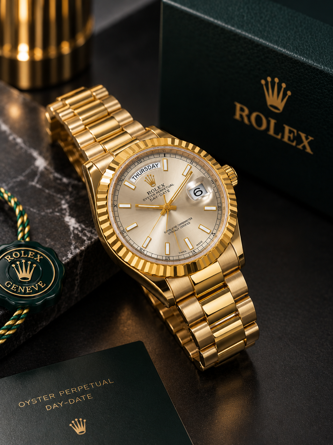 Men's Gold Tone Classic Watch - Image 2