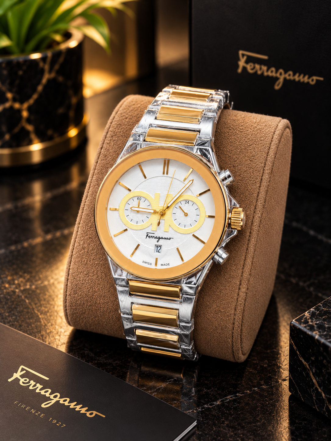 Men’s Gold Tone Chronograph Watch