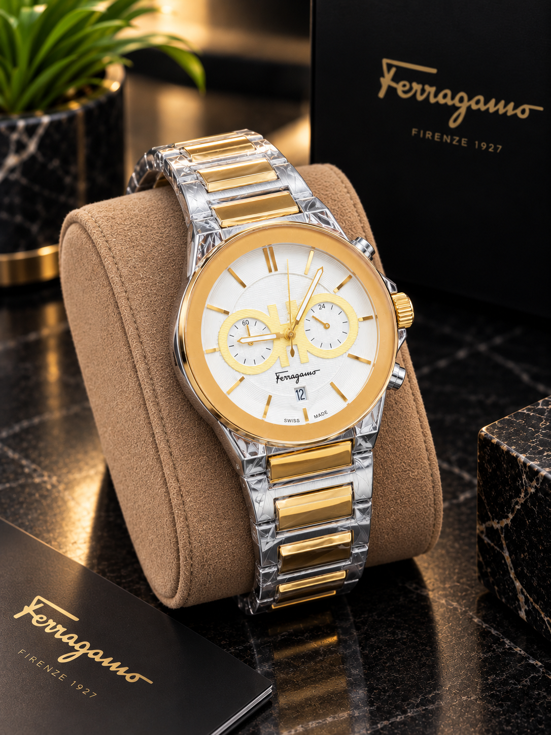 Men’s Gold Tone Chronograph Watch - Image 4