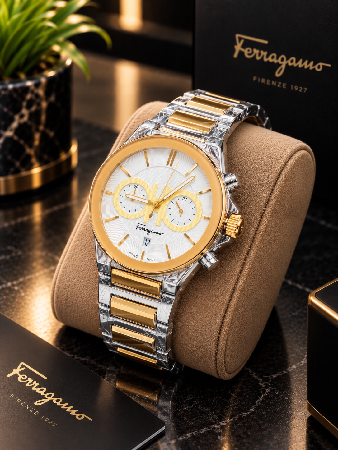 Men’s Gold Tone Chronograph Watch - Image 3