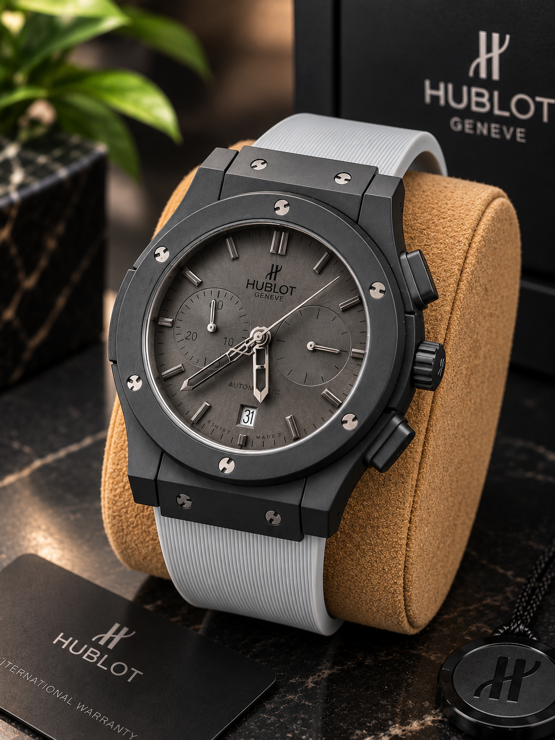 Men’s Black Chronograph Watch - Image 4
