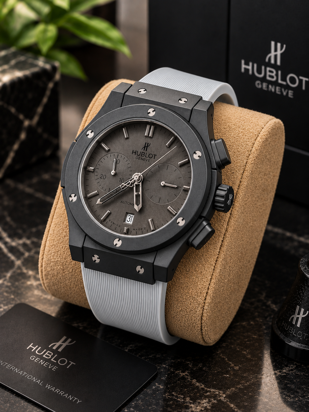 Men’s Black Chronograph Watch - Image 3