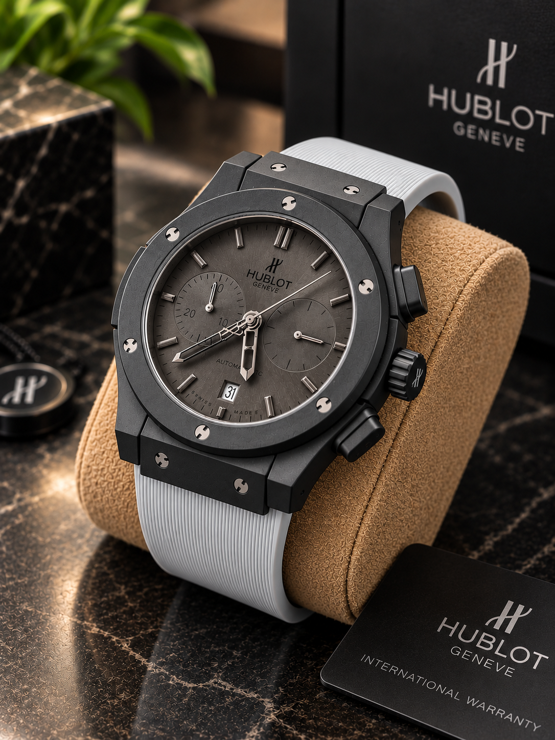 Men’s Black Chronograph Watch - Image 2