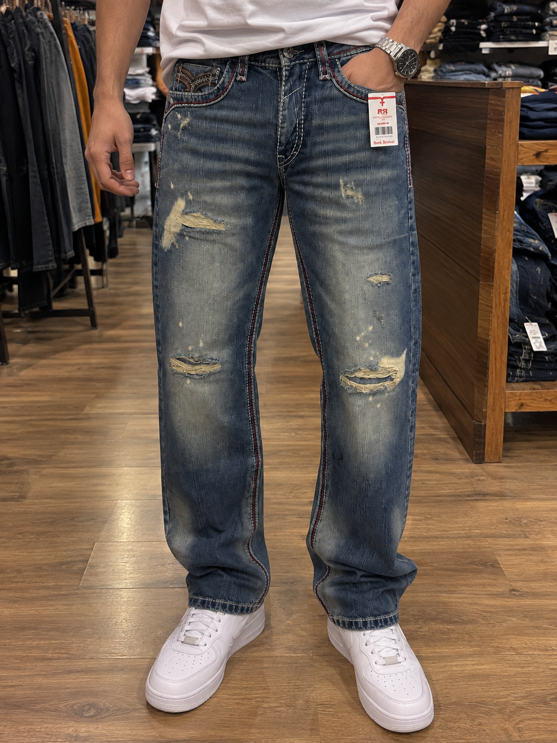 Premium Imported Distressed Denim Jeans - Image 2