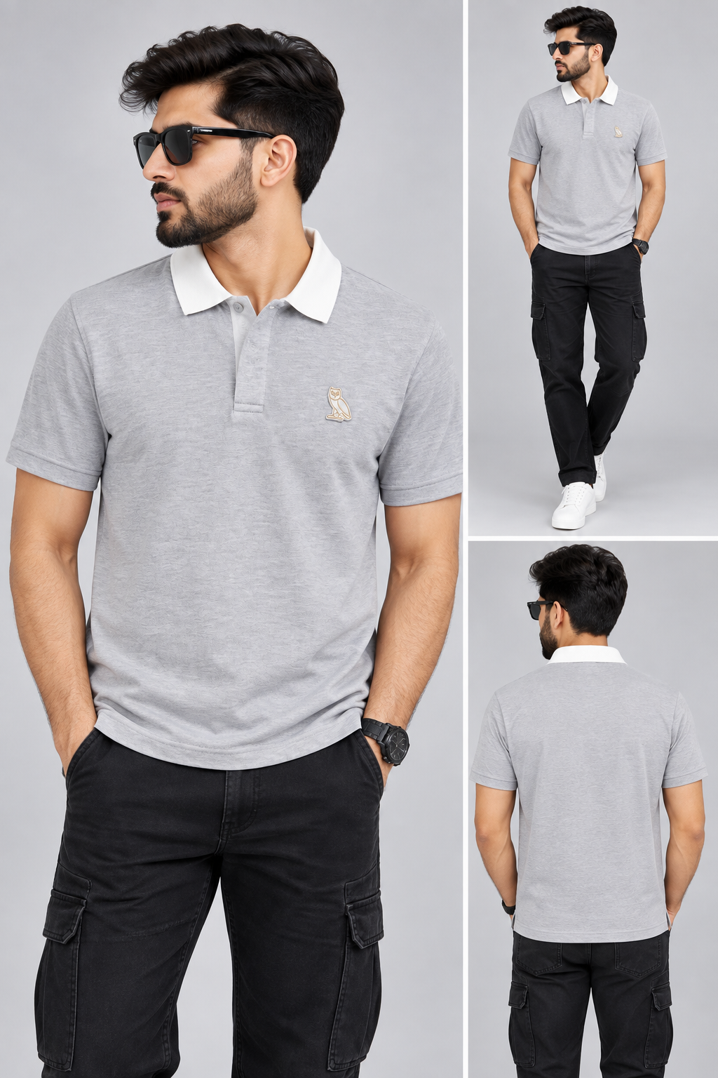 Premium Imported Grey Polo - Image 2