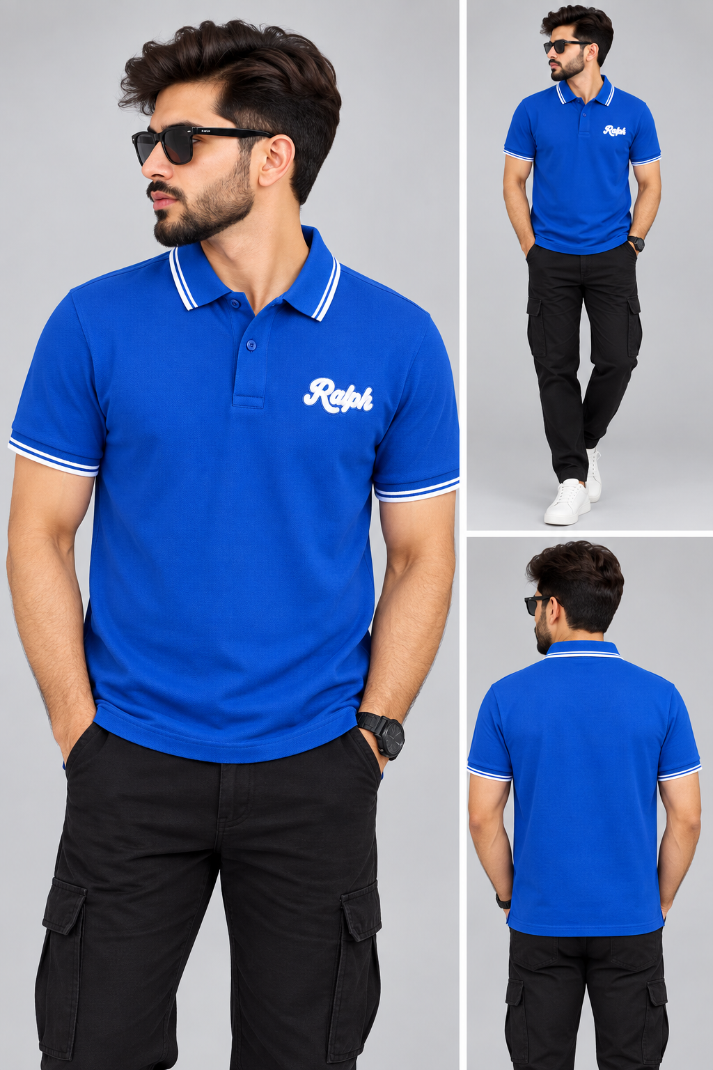 Premium Imported Blue Polo - Image 2